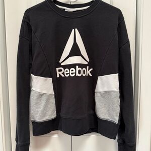 Reebok Black and White Crewneck